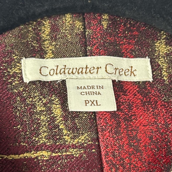 Coldwater Creek Blazer with Shades of Red, Burgundy, Plum and Gold. Size PXL - Picture 4 of 11